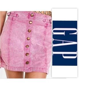 GAP Pink Roxy Corduroy Mini Skirt